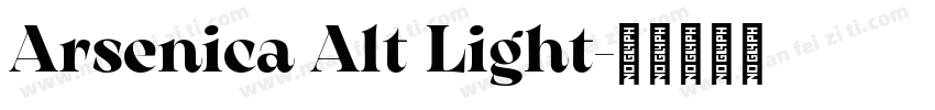 Arsenica Alt Light字体转换